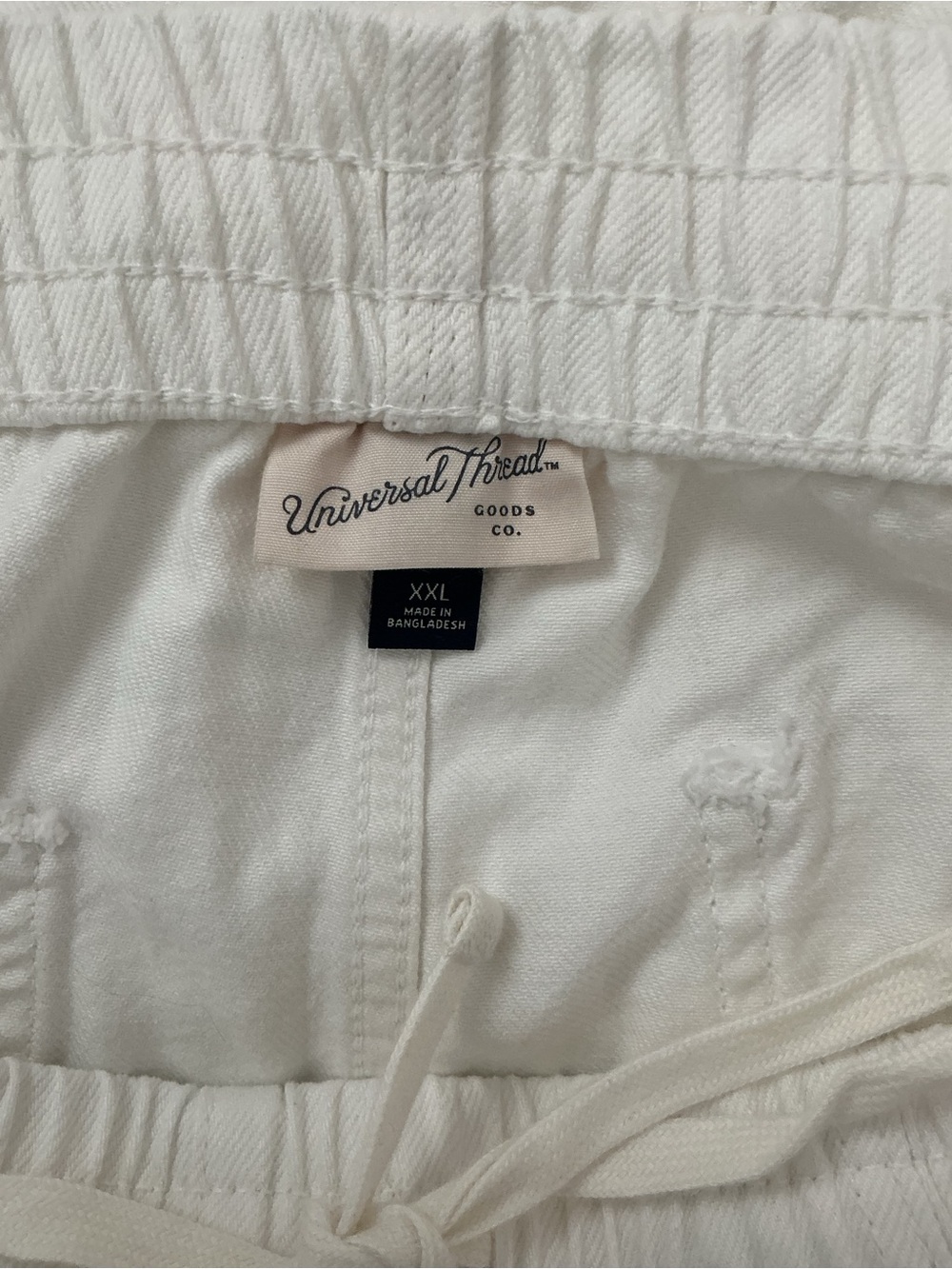 Universal Thread White Wide-Leg Drawstring Pants - Picture 4 of 4